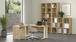 Kantoorbureau Prima Wit/Naturel - Giga Living