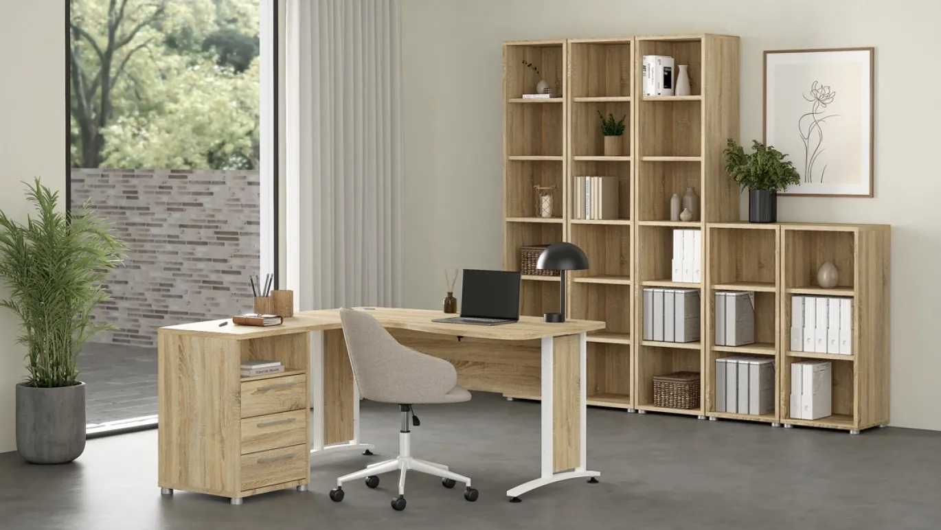 Kantoorbureau Prima Wit/Naturel - Giga Living