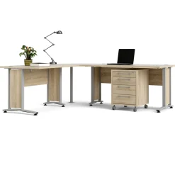 Kantoorbureau Prima Wit/Naturel 230x200cm - Giga Living