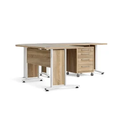 Kantoorbureau Prima Wit/Naturel 230x200cm - Giga Living