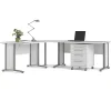 Kantoorbureau Prima Wit Zilvergrijs Staal 200x230cm - Giga Living