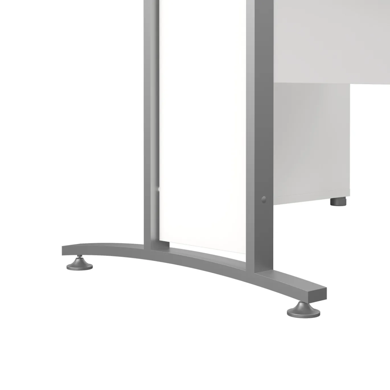 Kantoorbureau Prima Wit Zilvergrijs Staal - Giga Living