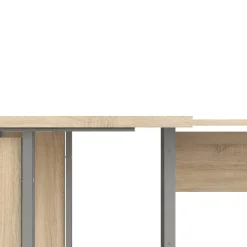 Kantoorbureau Prima Zilvergrijs Staal Naturel 200x200cm - Giga Living