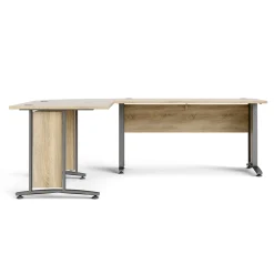 Kantoorbureau Prima Zilvergrijs Staal Naturel 200x230cm - Giga Living