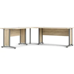 Kantoorbureau Prima Zilvergrijs Staal Naturel 200x230cm - Giga Living