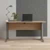 Kantoorbureau Prima Zilvergrijs Staal Naturel 150x80cm - Giga Living