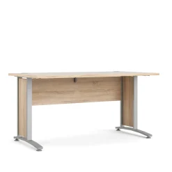 Kantoorbureau Prima Zilvergrijs Staal Naturel 150x80cm - Giga Living