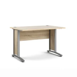 Kantoorbureau Prima Zilvergrijs Staal Naturel 120x80cm - Giga Living