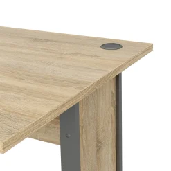 Kantoorbureau Prima Zilvergrijs Staal Naturel 120x80cm - Giga Living