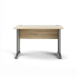 Kantoorbureau Prima Zilvergrijs Staal Naturel 120x80cm - Giga Living
