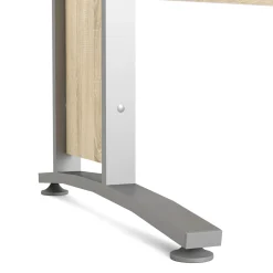 Kantoorbureau Prima Zilvergrijs Staal Naturel 120x80cm - Giga Living