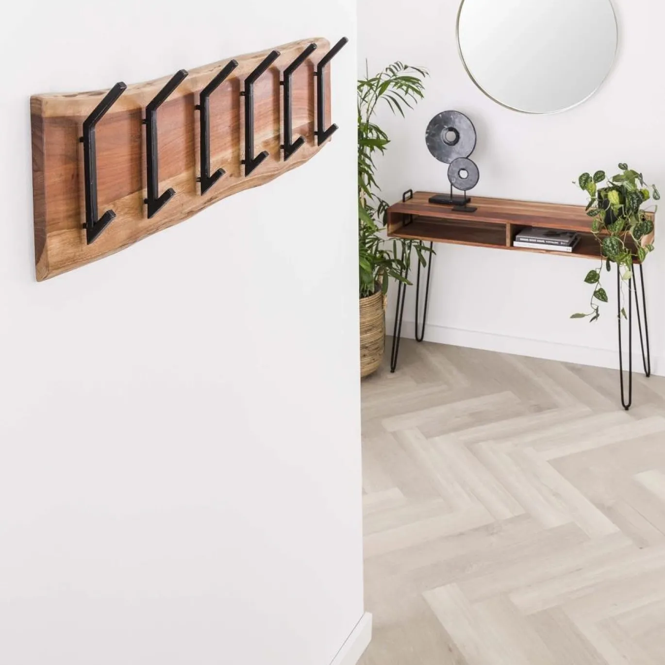 Kapstok Edge 2x6 haken - Giga Meubel