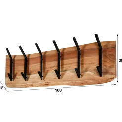 Kapstok Edge 2x6 haken - Giga Meubel