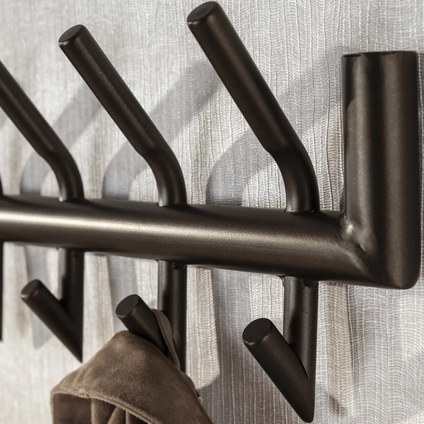 Kapstok Tubo 2x6 Haken Drift Brown - Giga Meubel