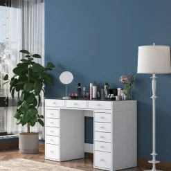 Kaptafel Beyas Wit/Glas 120cm