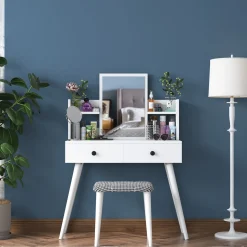 Kaptafel Bulon Wit Incl. Kruk