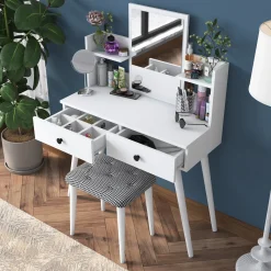 Kaptafel Bulon Wit Incl. Kruk