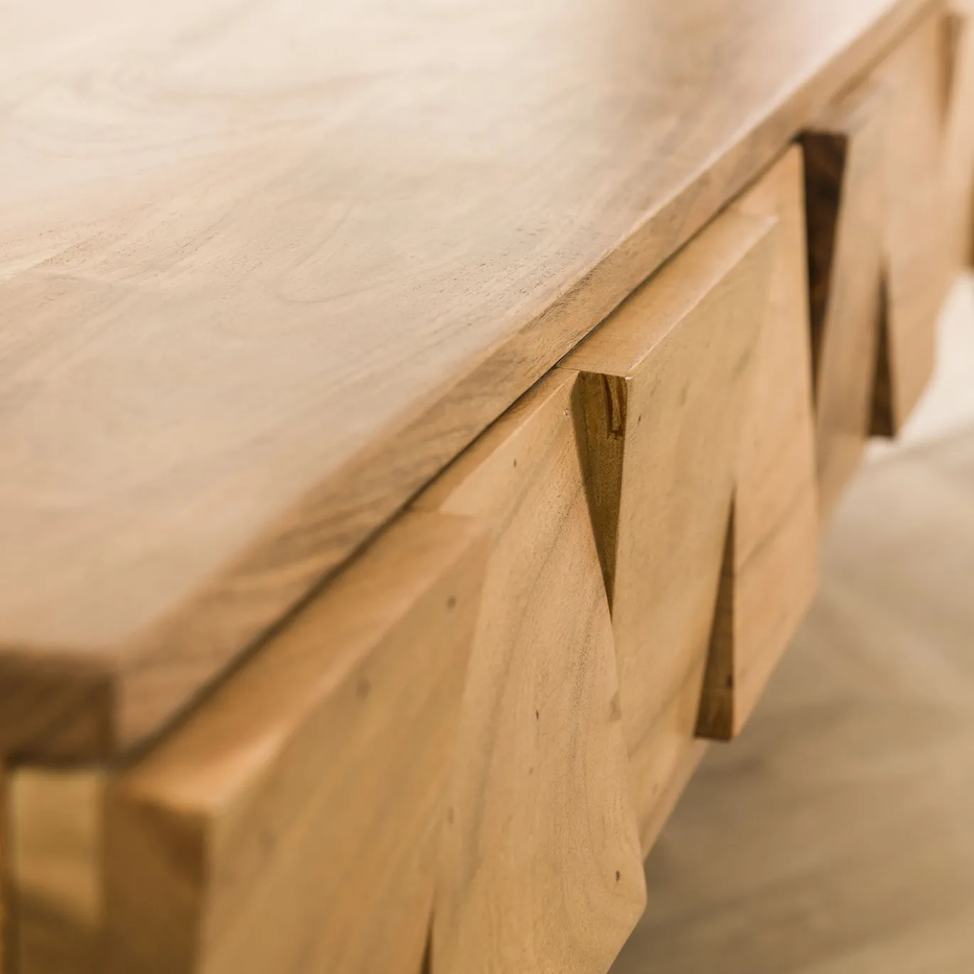 Kaptafel Demn Massief Acacia Naturel - Giga Meubel