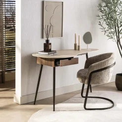 Kaptafel Travino 1 Lade Keramiek Travertin - Giga Meubel