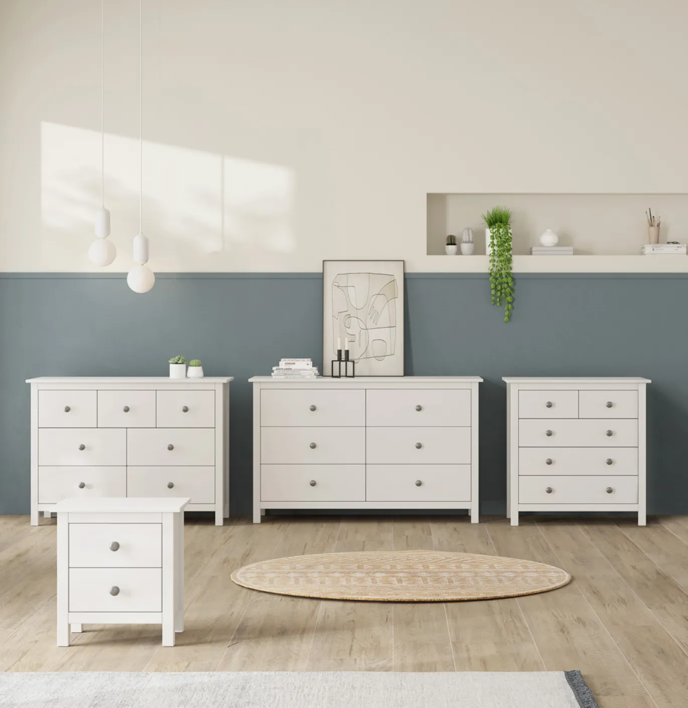 Kast Berna 4L3L Wit - Giga Meubel