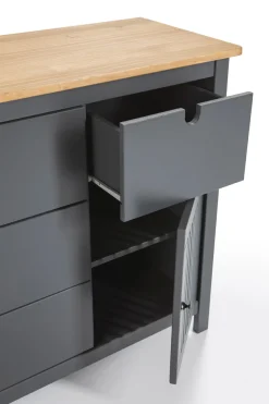 Kast Bruna 3L1dr1d Wax/grijs Antraciet - Giga Meubel