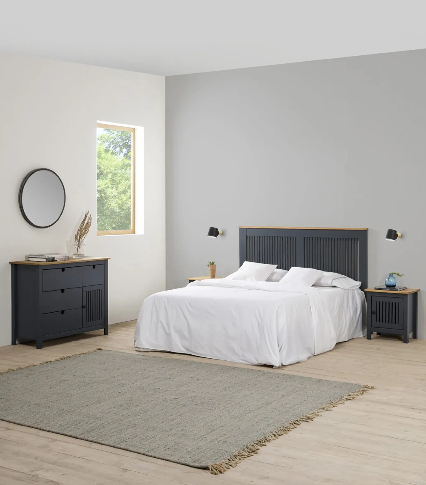 Kast Bruna 3L1dr1d Wax/grijs Antraciet - Giga Meubel