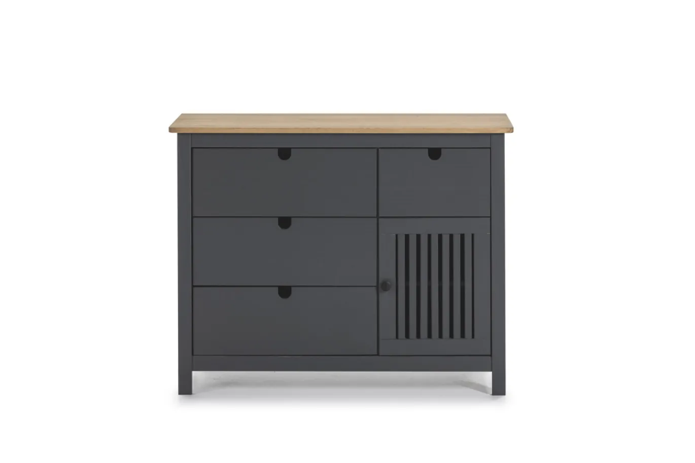 Kast Bruna 3L1dr1d Wax/grijs Antraciet - Giga Meubel
