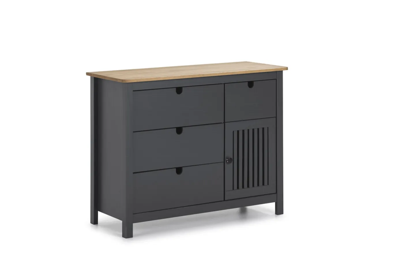 Kast Bruna 3L1dr1d Wax/grijs Antraciet - Giga Meubel