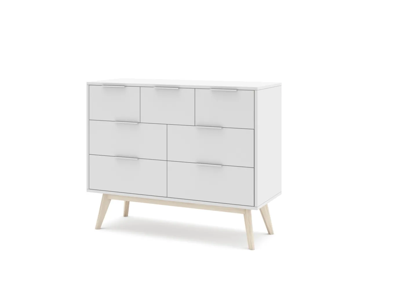 Kast Campus 4+3L Wit Wax - Giga Meubel