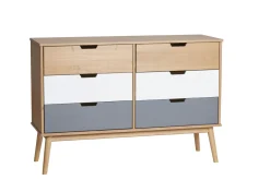 Kast Cusco 6dr Wax/t, Grijs-wit - Giga Meubel