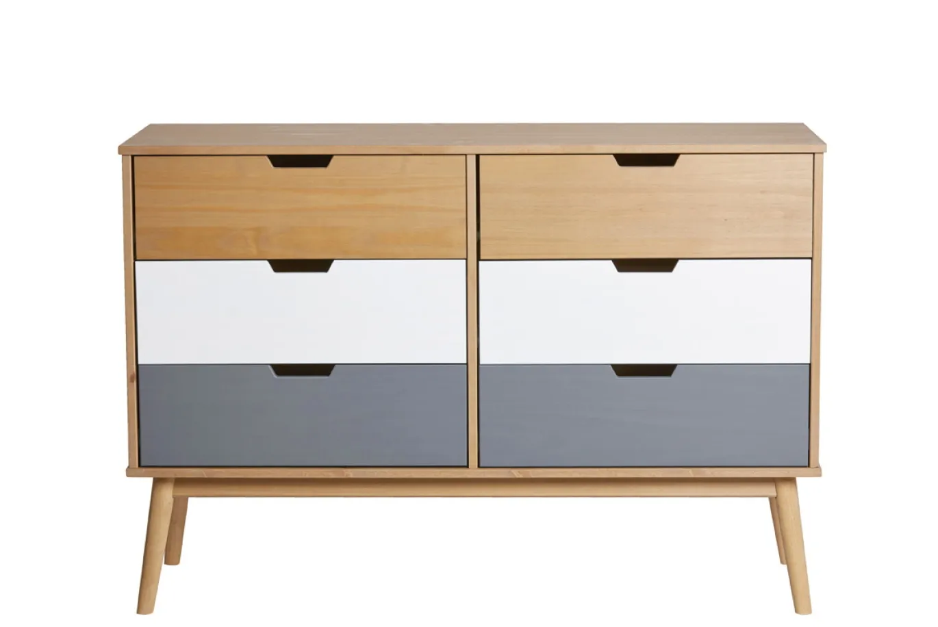 Kast Cusco 6dr Wax/t, Grijs-wit - Giga Meubel
