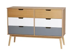 Kast Cusco 6dr Wax/t, Grijs-wit - Giga Meubel