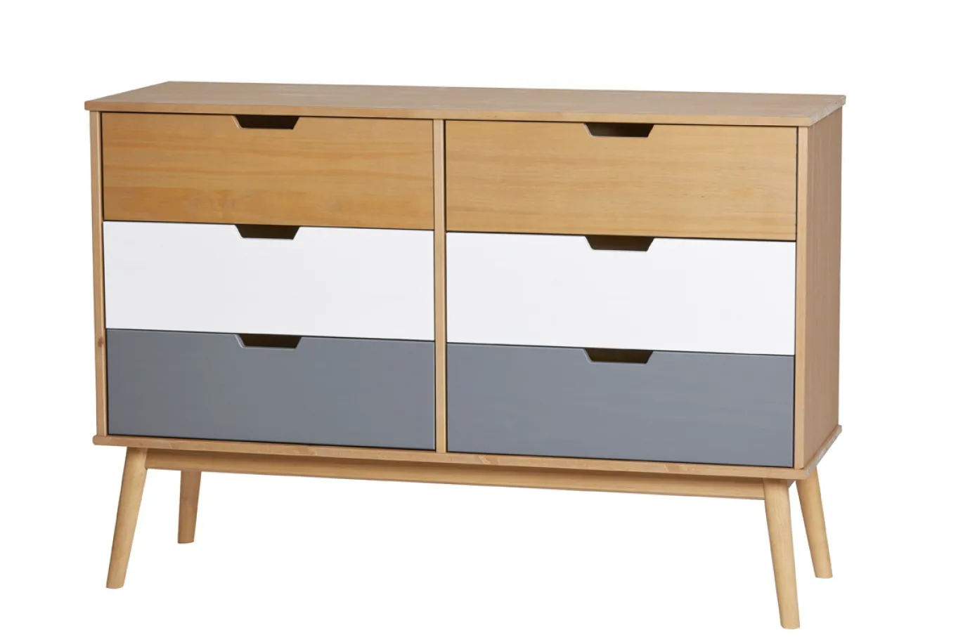 Kast Cusco 6dr Wax/t, Grijs-wit - Giga Meubel