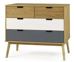 Kast Cusco 2L2L Wax/wit/tibet Grijs - Giga Meubel