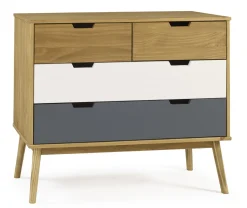 Kast Cusco 2L2L Wax/wit/tibet Grijs - Giga Meubel