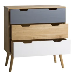 Kast Cusco 3L Wax/t, Grijs-wit - Giga Meubel
