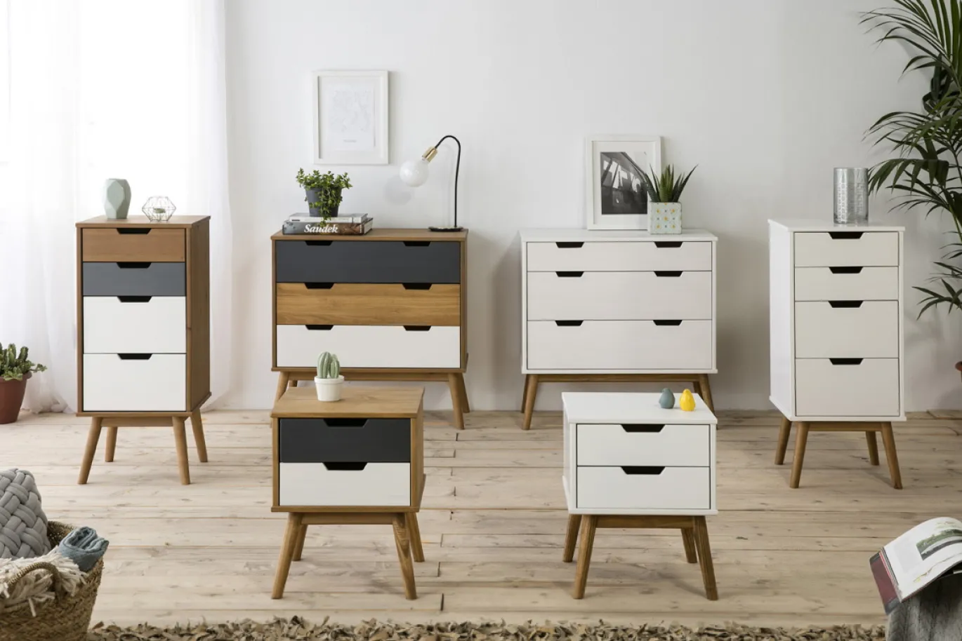 Kast Cusco 3L Wax/t, Grijs-wit - Giga Meubel
