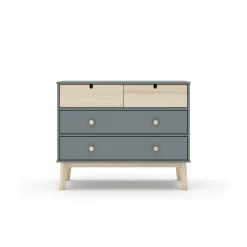 Kast Estefania 2+2L Khaki Groen/wit Wax - Giga Meubel