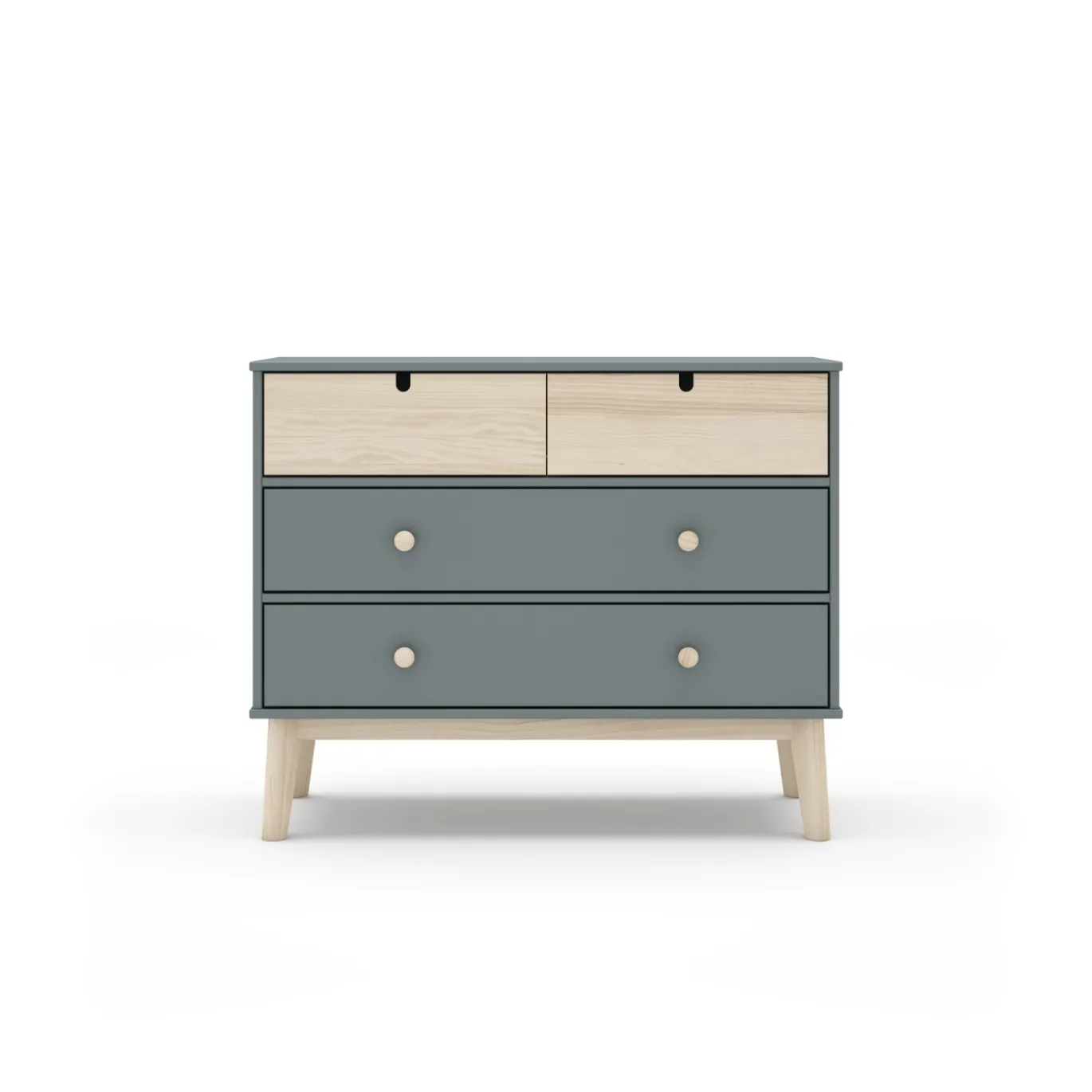 Kast Estefania 2+2L Khaki Groen/wit Wax - Giga Meubel