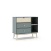 Kast Estefania 3L2v Khaki Groen/wit Wax - Giga Meubel