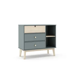 Kast Estefania 3L2v Khaki Groen/wit Wax - Giga Meubel