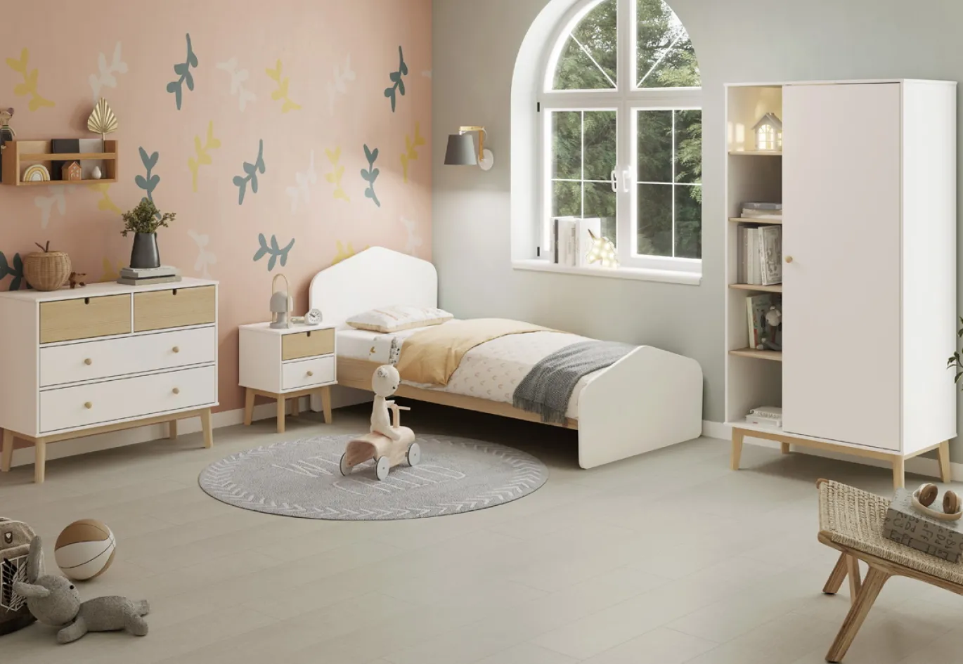 Kast Estefania 2+2L Wit Wax - Giga Meubel