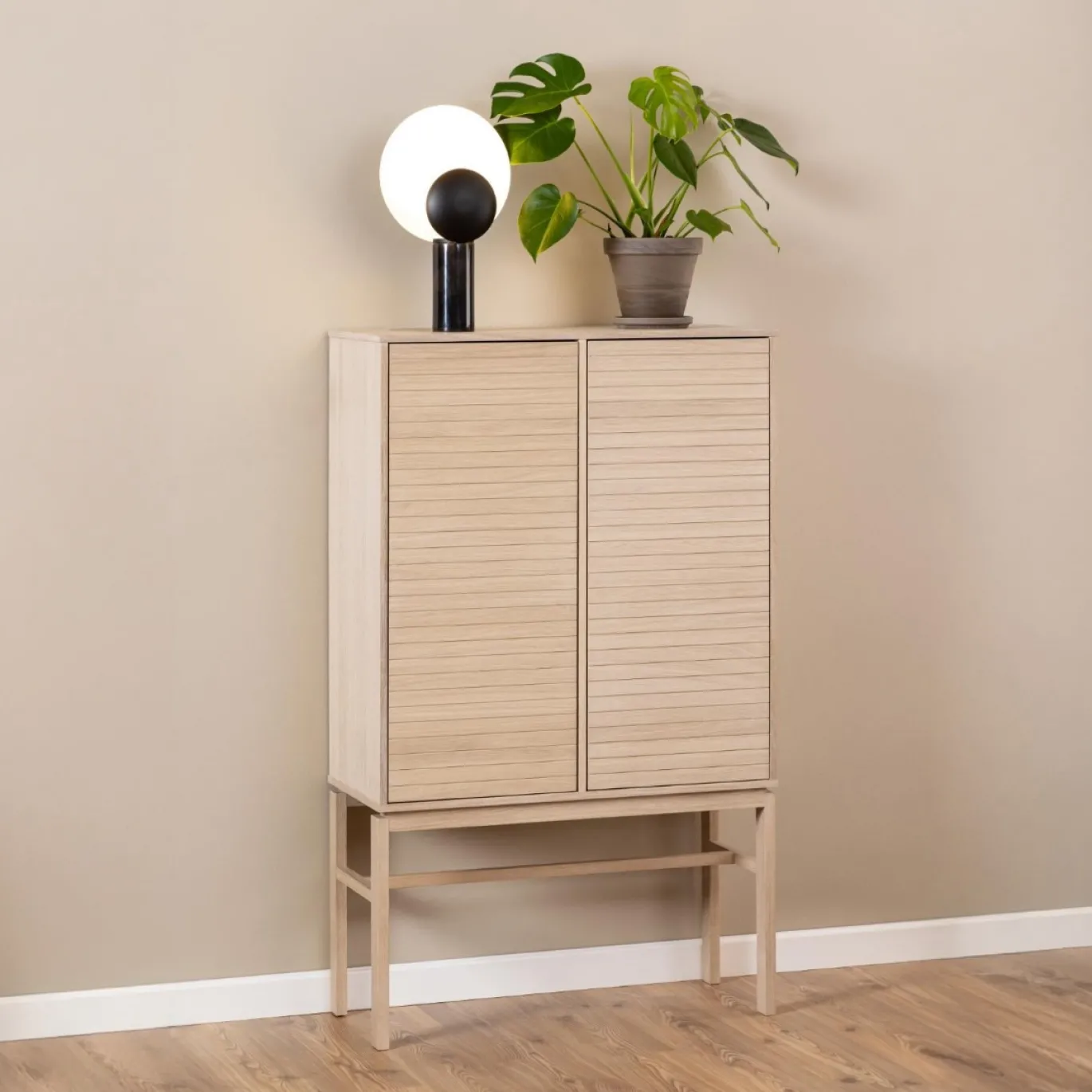 Kast Klevik Eikenfineer Wit 150cm - Giga Living