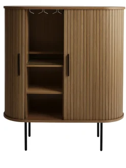 Kast Nola Smoked met Glazenrek - Giga Living