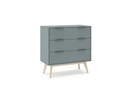 Kast Pisco 3L Khaki Groen/wit Wax - Giga Meubel