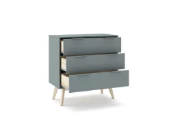 Kast Pisco 3L Khaki Groen/wit Wax - Giga Meubel