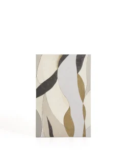 Kave Home Abstract Canvas Marvilo Grijs en Mosterdgeel 60x90cm