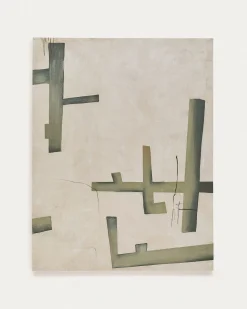 Kave Home Abstract Doek Fida Groen 180x140cm
