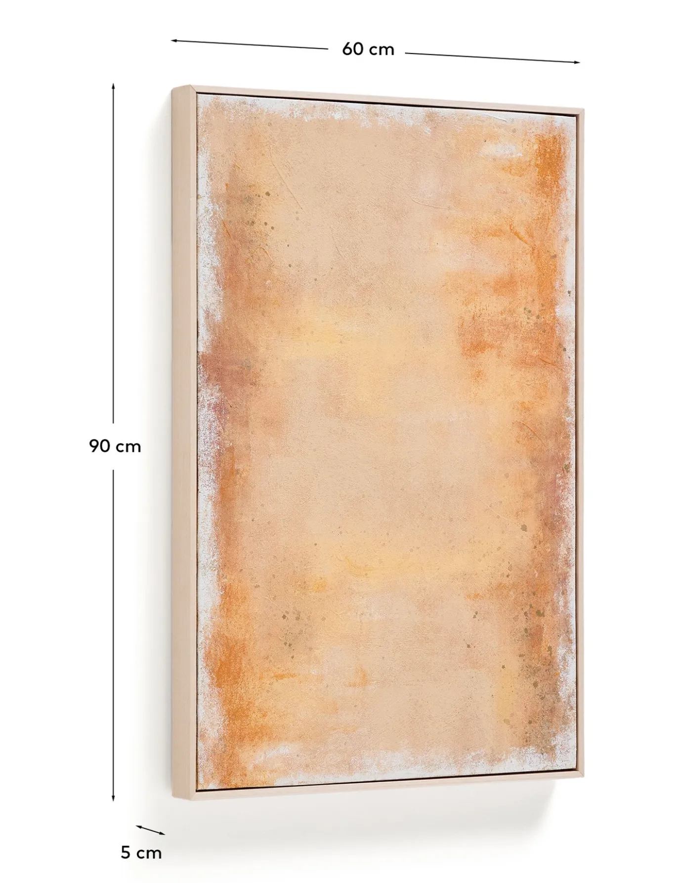 Kave Home Abstract Schilderij Selnar Geel 60x90cm
