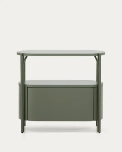 Kave Home Badkamermeubel Arely met Stalen Structuur Groen Gelakt MDF 90x40cm